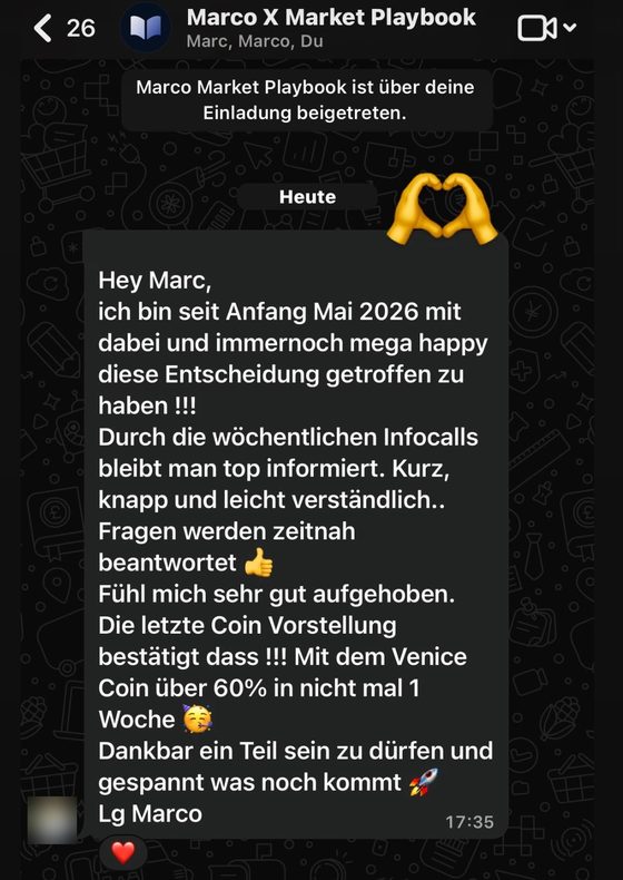 Nachricht eines Mitglieds