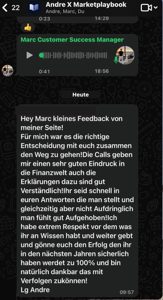 Nachricht eines Mitglieds